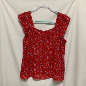 Pleione Ruffle sleeve woman blouse. Size Small.